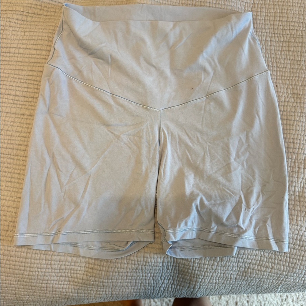 Aerie Women's High-Waist Light Blue Biker Shorts